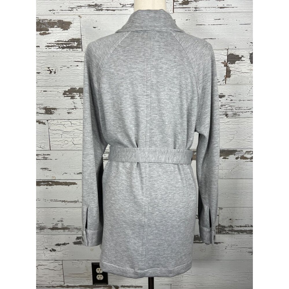CABI Grab & Go Trench Coat in Heather Gray Sz L #6672 NWOT - Picture 3 of 7